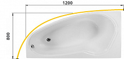 Карниз для ванны  дуговой 120x80 
